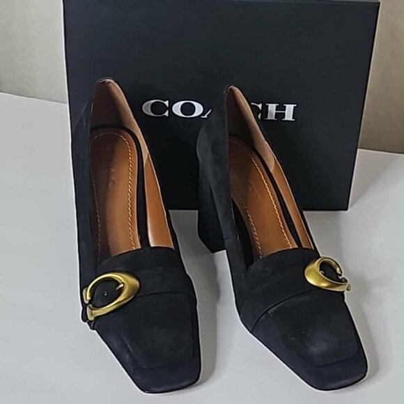 Coach Shoes - Coach Jade Pump in Black Suede Size 8
